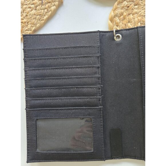 Leopard Print Wallet with Calculator Large Vintage Wallet Clutch Handbag - Picture 3 of 7